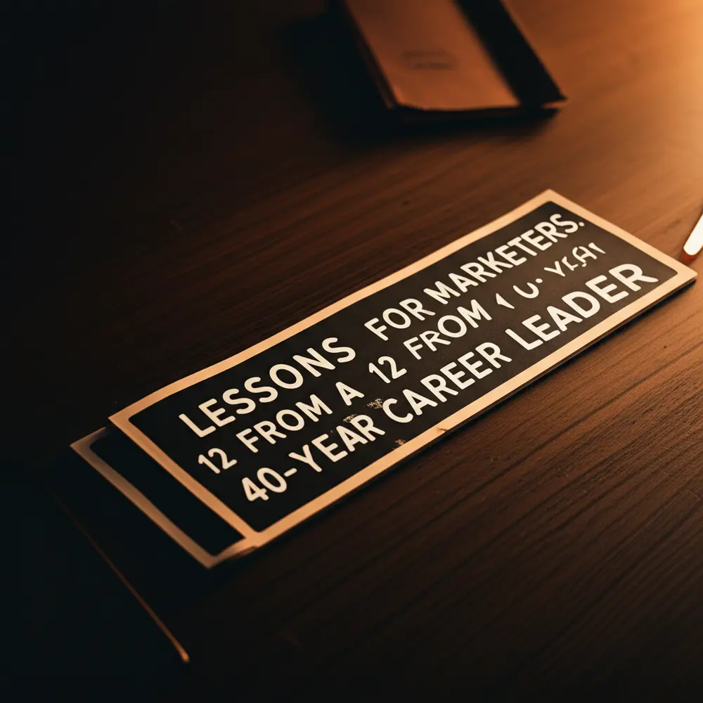 Lessons for Marketers: 12 from a 40-Year Career Leader